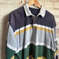 1990s Navy St Michaels Stripe Rugby Shirt
