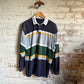 1990s Navy St Michaels Stripe Rugby Shirt