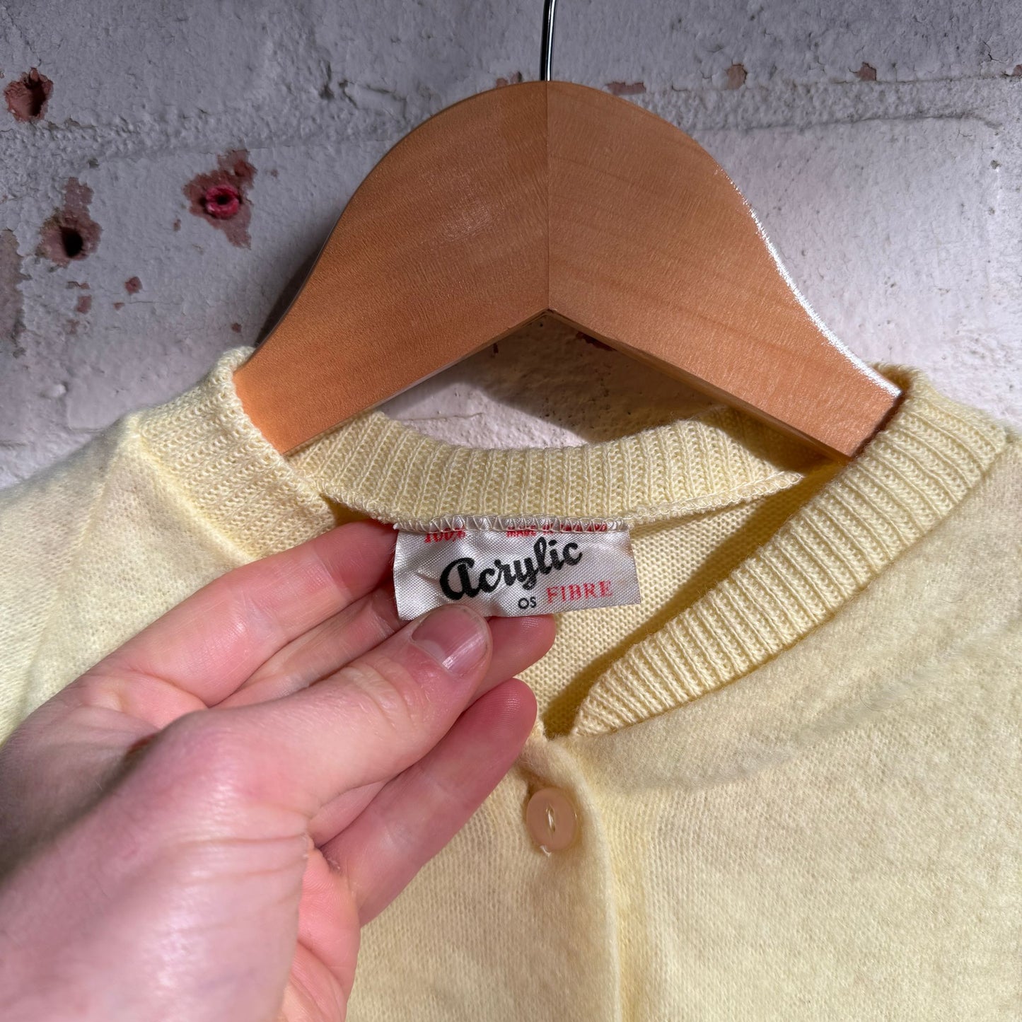 1950s Yellow British Cardigan Jumper