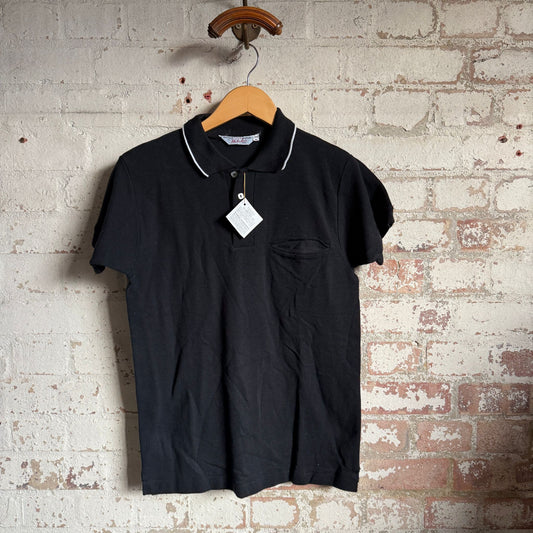 1960s Black British Holstar Polo Shirt