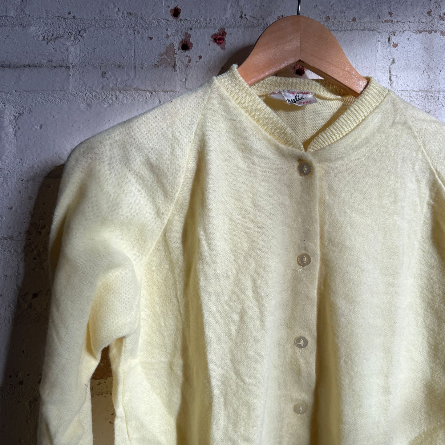 1950s Yellow British Cardigan Jumper