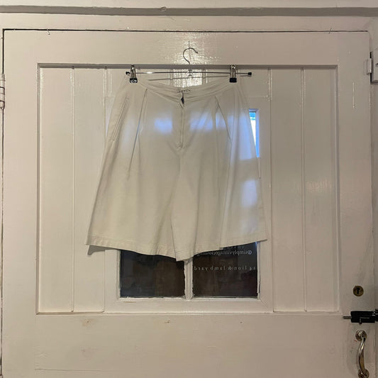1980s White Cotton Tennis Shorts