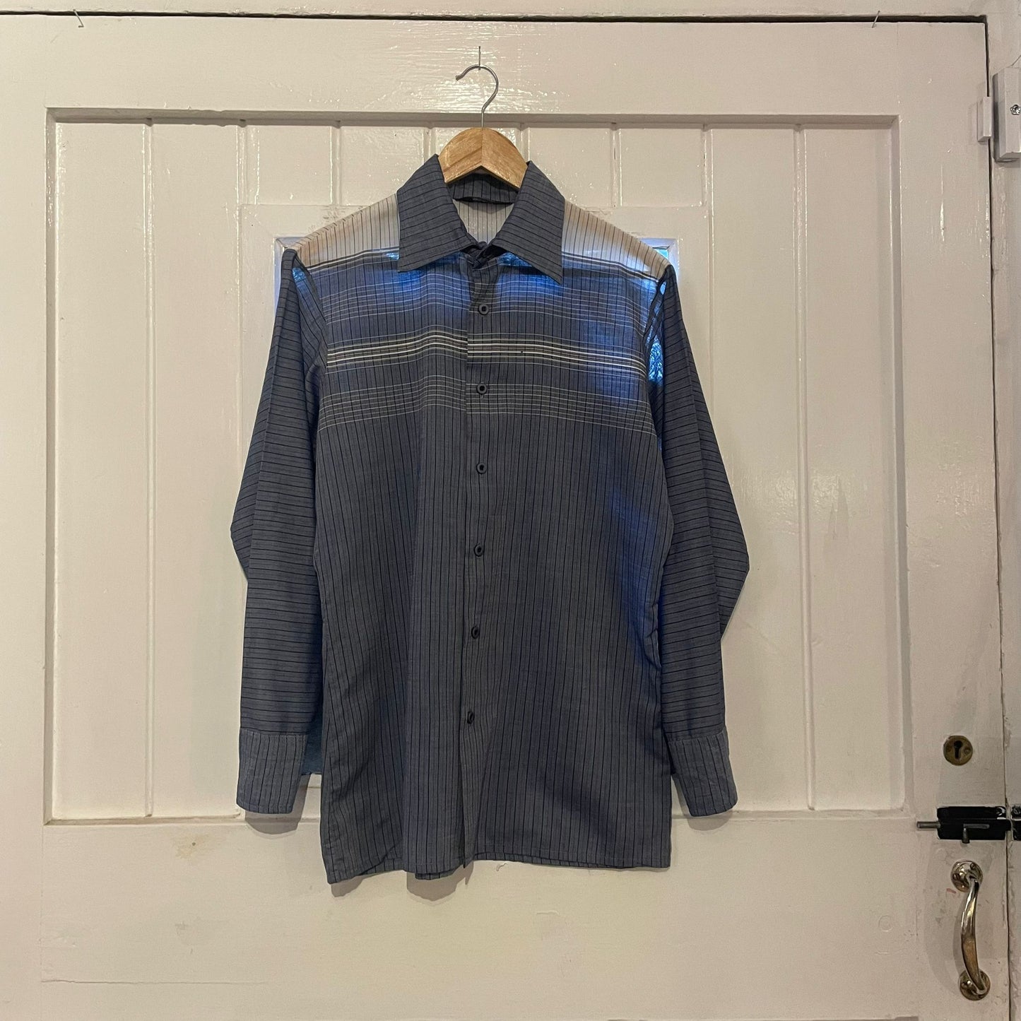 1970s Navy Baracuta Stripe Shirt