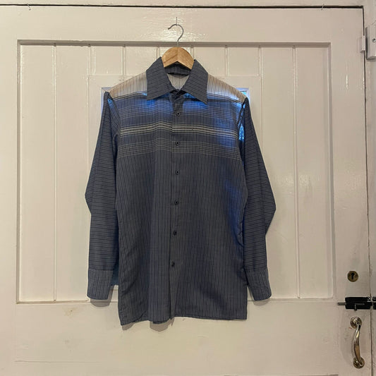 1970s Navy Baracuta Stripe Shirt