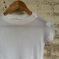 1960s White Netting Muscle Fit Rayon T-Shirt