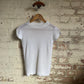 1960s White Netting Muscle Fit Rayon T-Shirt