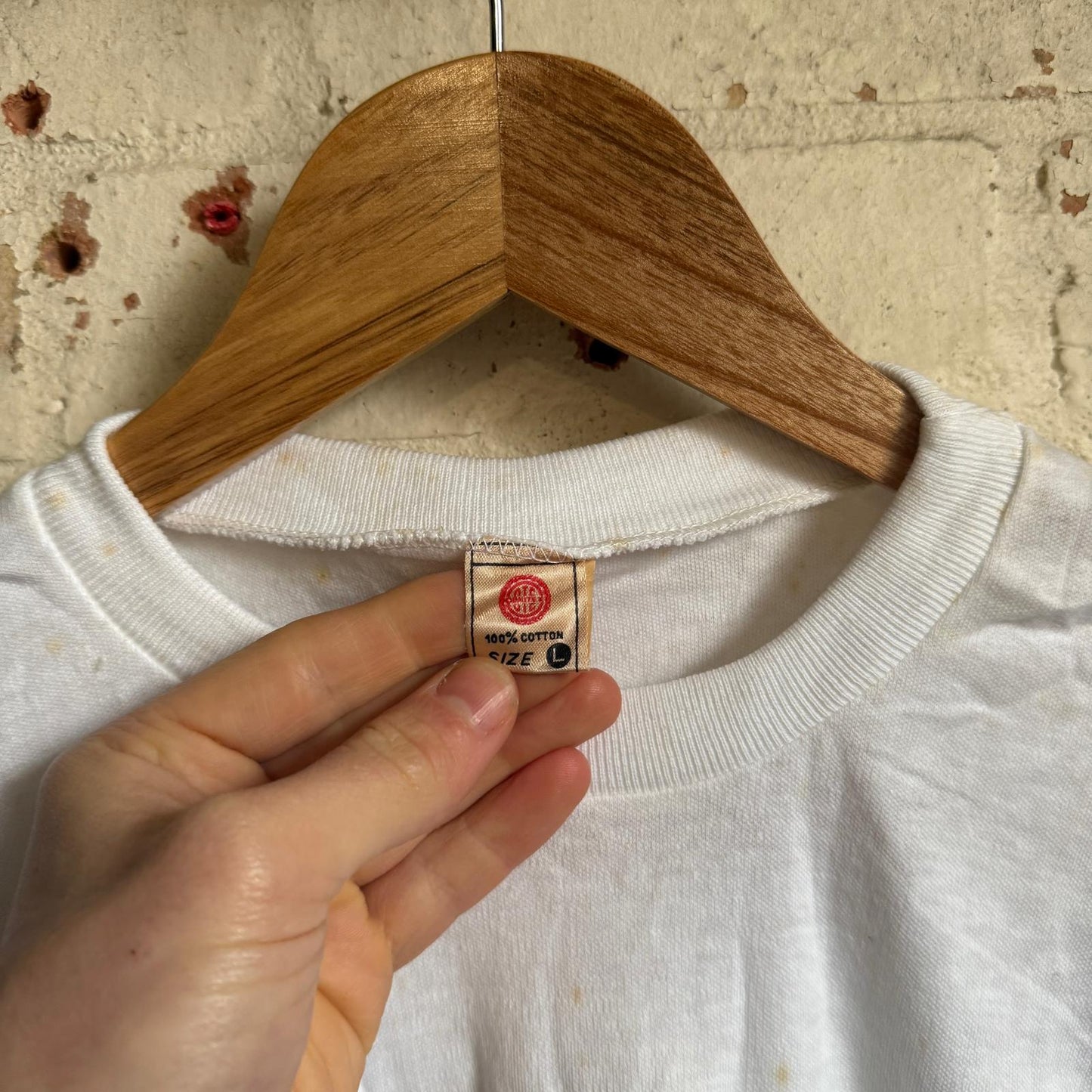1970s White Blank Cotton T-shirt
