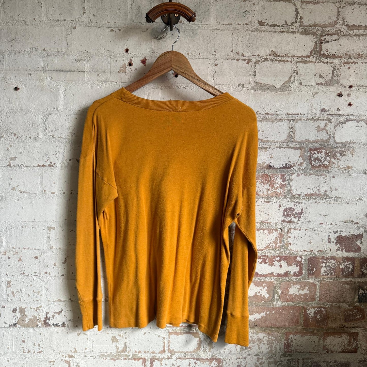 1950s 1960s Lilywhites Mustard British Long Sleeve Football Top