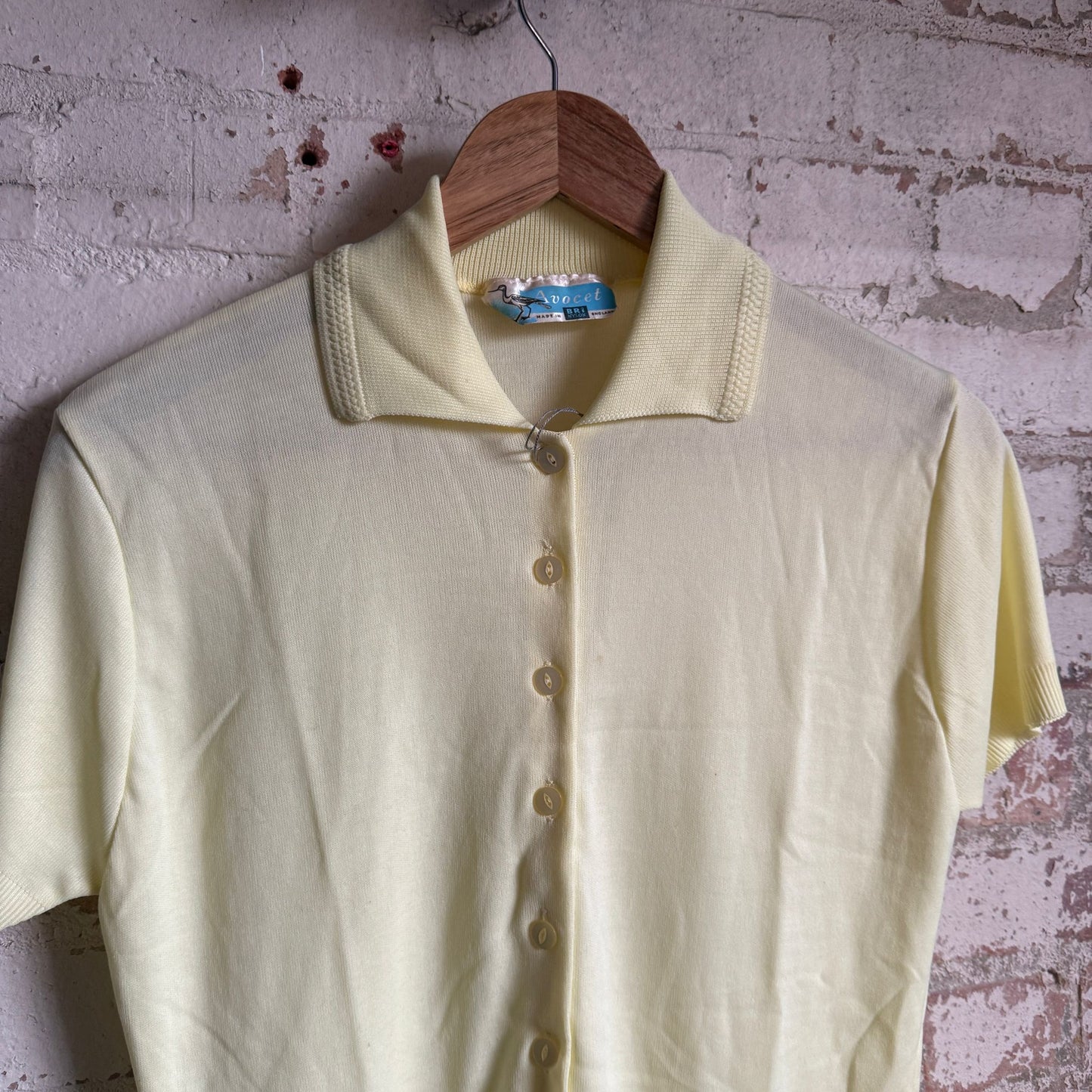 1970s Yellow British Button Up Shirt