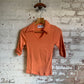 1970s Peach Orange John Craig Polo Shirt Top