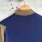 1970s Navy and Brown John Smedley Polo Shirt Top