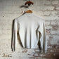 1950s White Wool Knitted Button Jumper