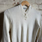 1950s White Wool Knitted Button Jumper