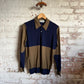 1970s Navy and Brown John Smedley Polo Shirt Top