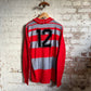 1970s Red and Grey Milan Club Football Template Long Sleeve Shirt