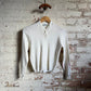 1950s White Wool Knitted Button Jumper