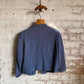 1940s Moss Crepe Blue Blouse Top