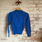 1950s Blue Knitted Wool Cardigan Jumper