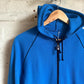 1980s Blue Raglan Zip Up Hoodie Sweatshirt