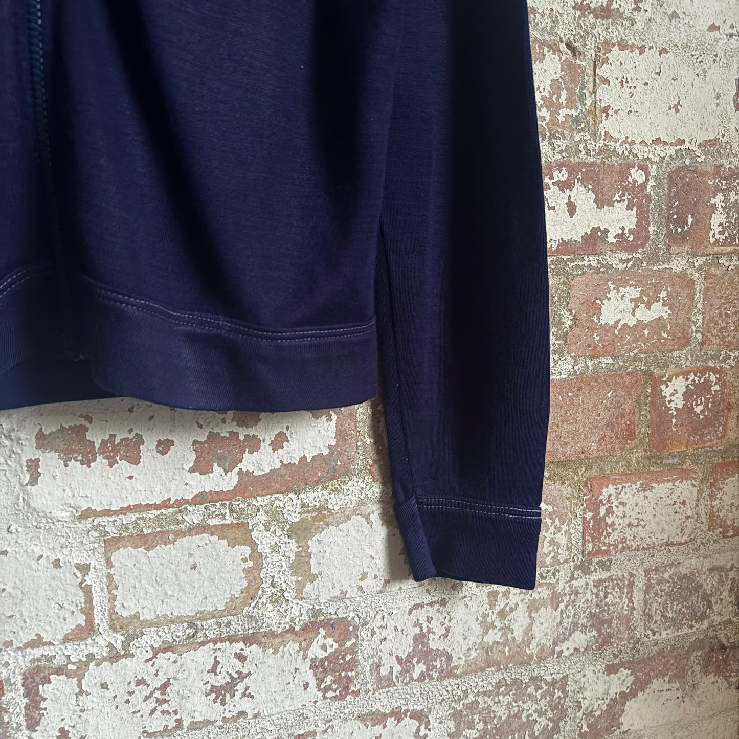 1980s Navy Zip Up Track Top Jumper