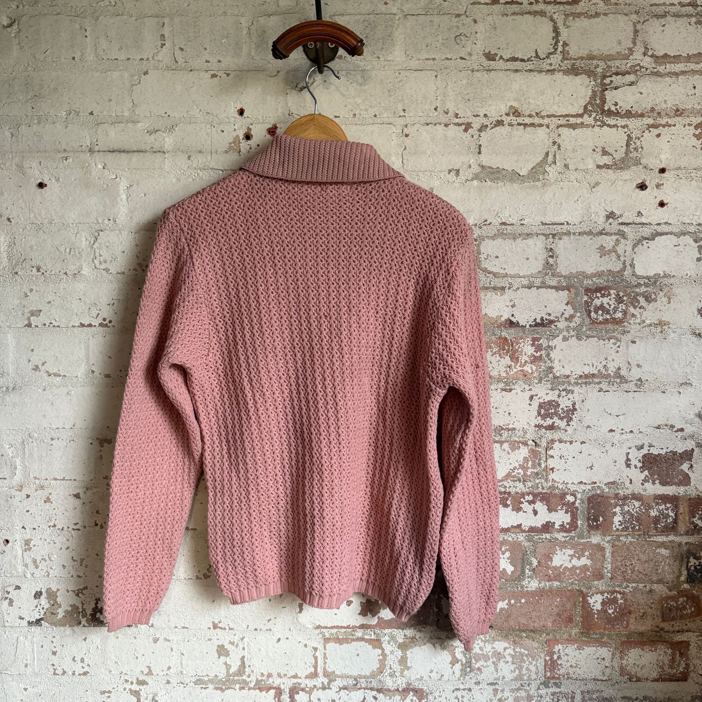 1960s Pink Knitted Cardigan Jumper
