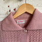 1960s Pink Knitted Cardigan Jumper