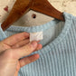 1970s Blue Knitted Cotton Sleeveless Vest Top