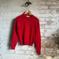 1980s Red Wool Knitted Jumper