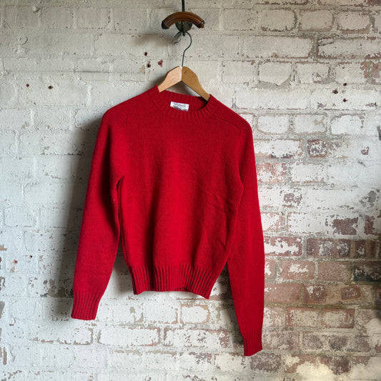 1980s Red Wool Knitted Jumper
