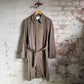 1940s British Military Gaberdine Belted Mac Jacket Coat