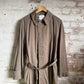 1940s British Military Gaberdine Belted Mac Jacket Coat
