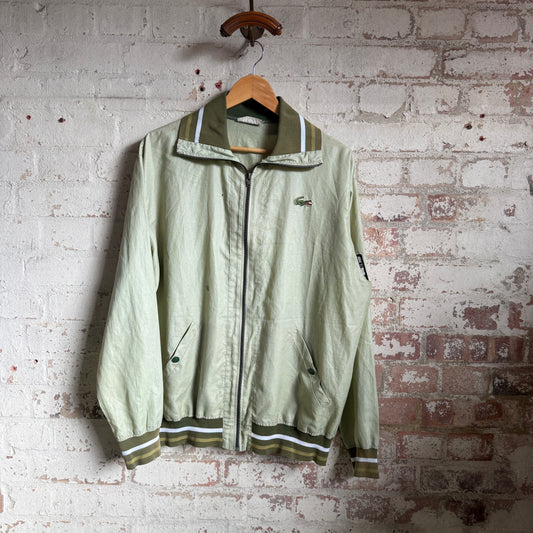 1980s Light Green Chemise Lacoste Harrington Jacket Coat