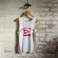 1980s White Adidas Sports Vest Top