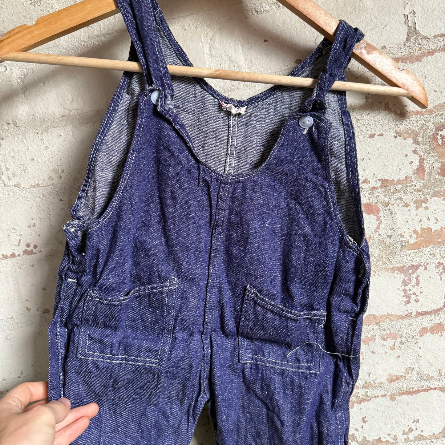 1950s Denim Kids Overalls Dungarees