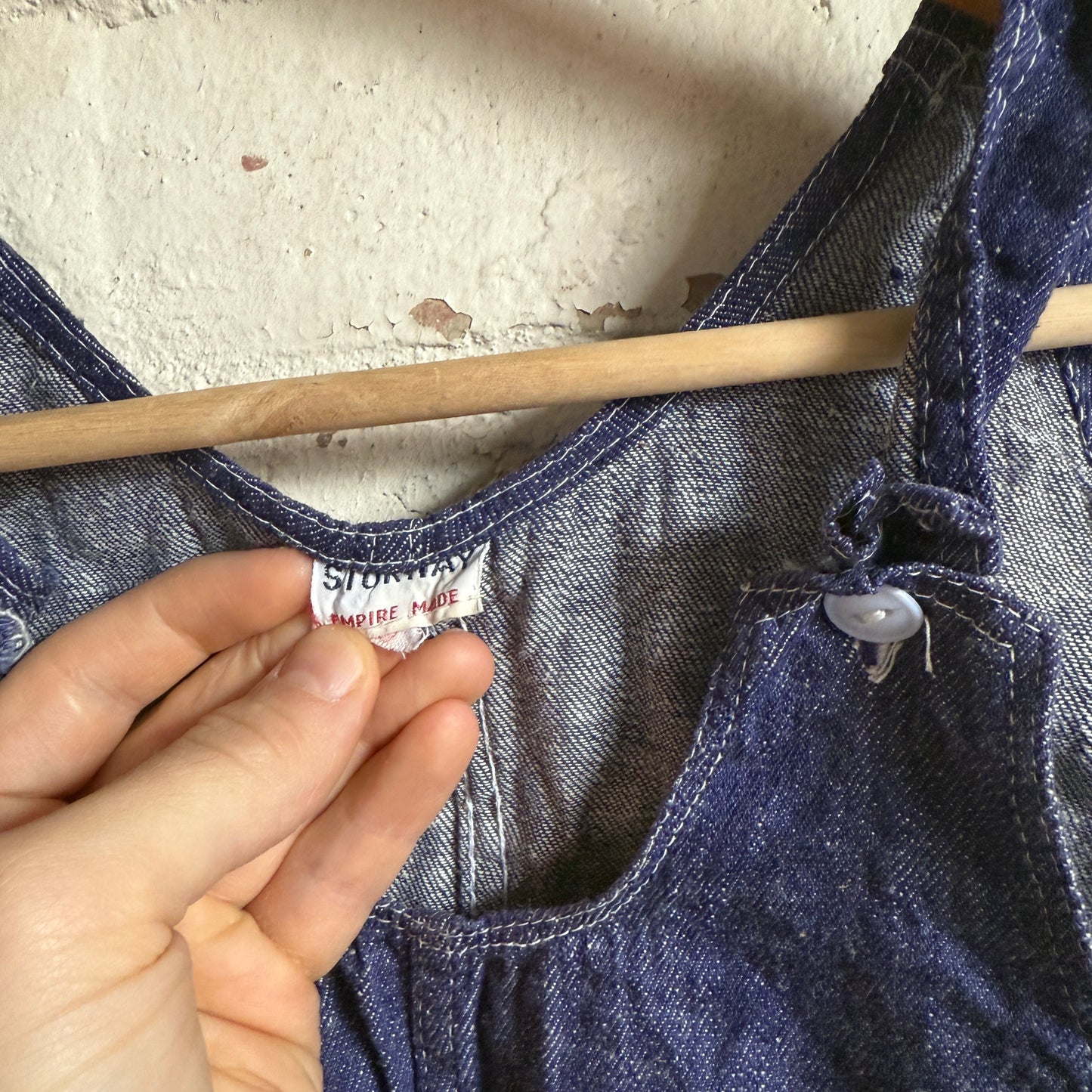 1950s Denim Kids Overalls Dungarees