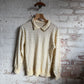 1970s Cream Specked Collared Knitted Jumper
