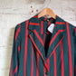 1940s Green and Red Striped Boating College Suit Blazer