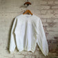 1980s White Padded Design Sweatshirt