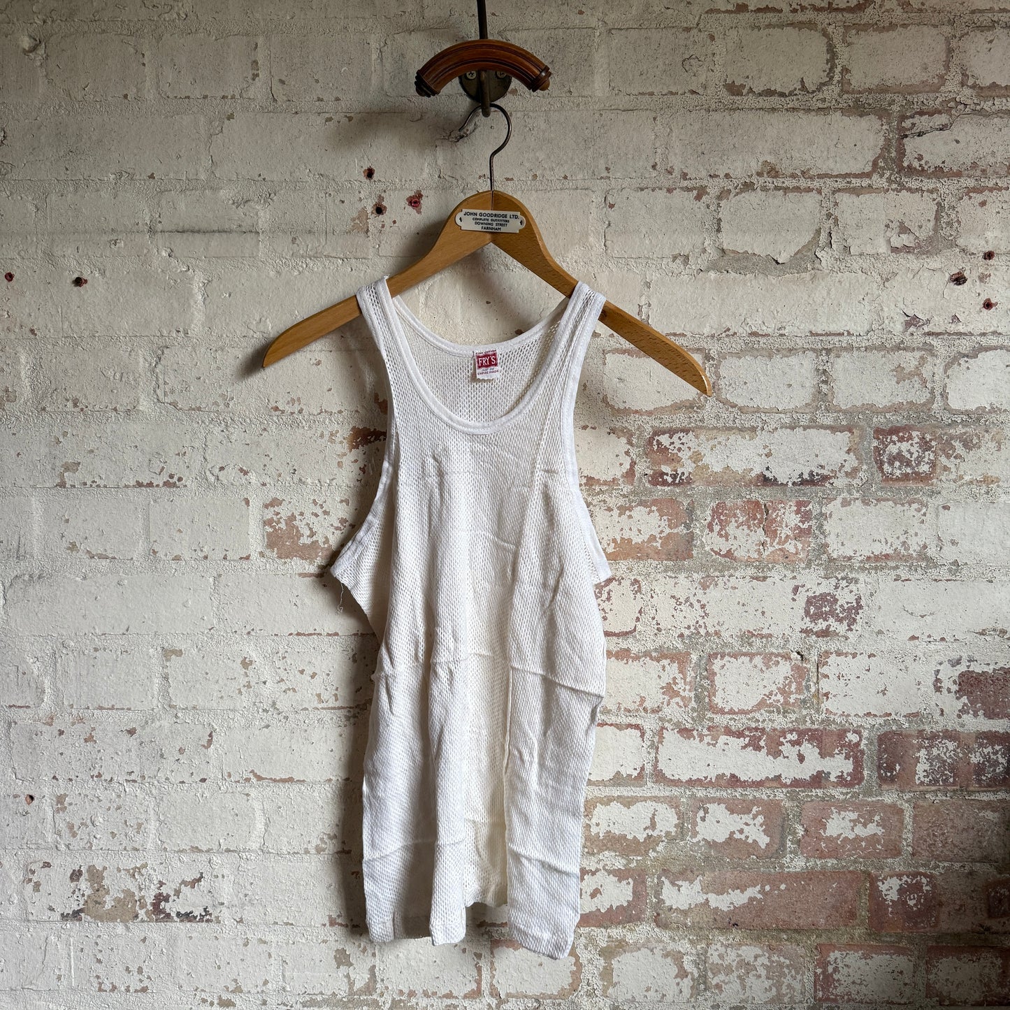 1960s White Netting British Vest Top