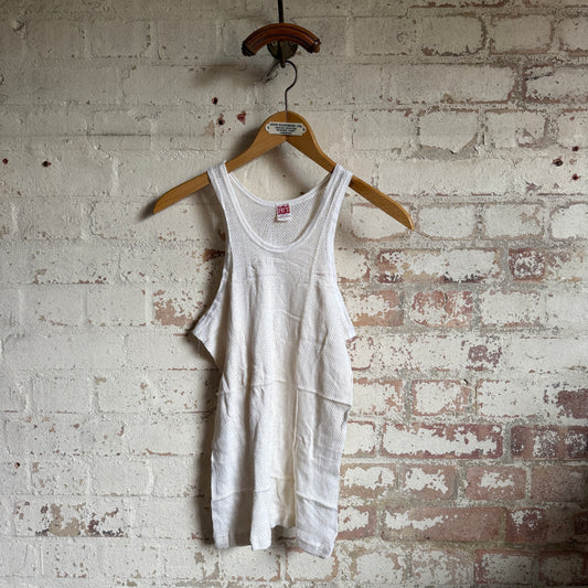 1960s White Netting British Vest Top