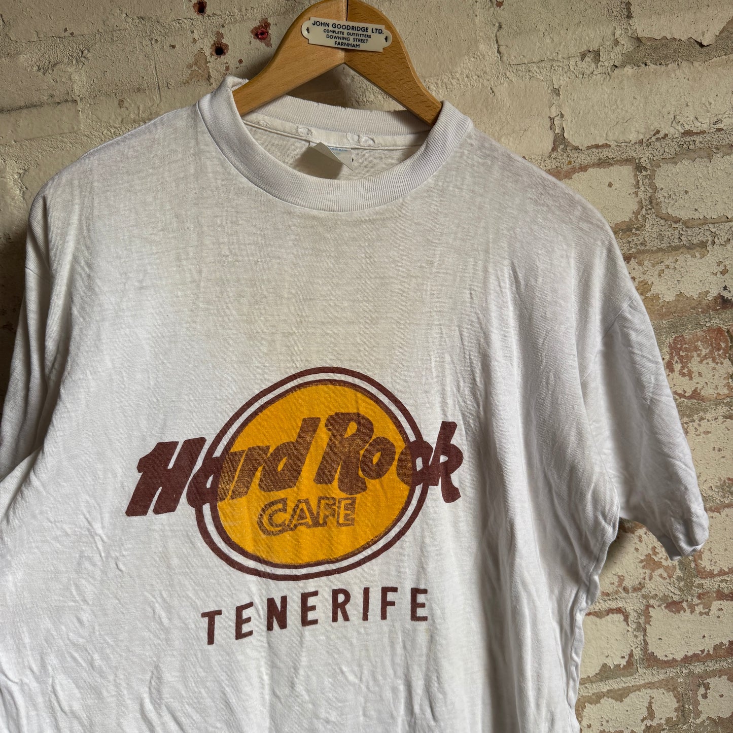 1990s White Hard Rock Tenerife Graphic T-Shirt