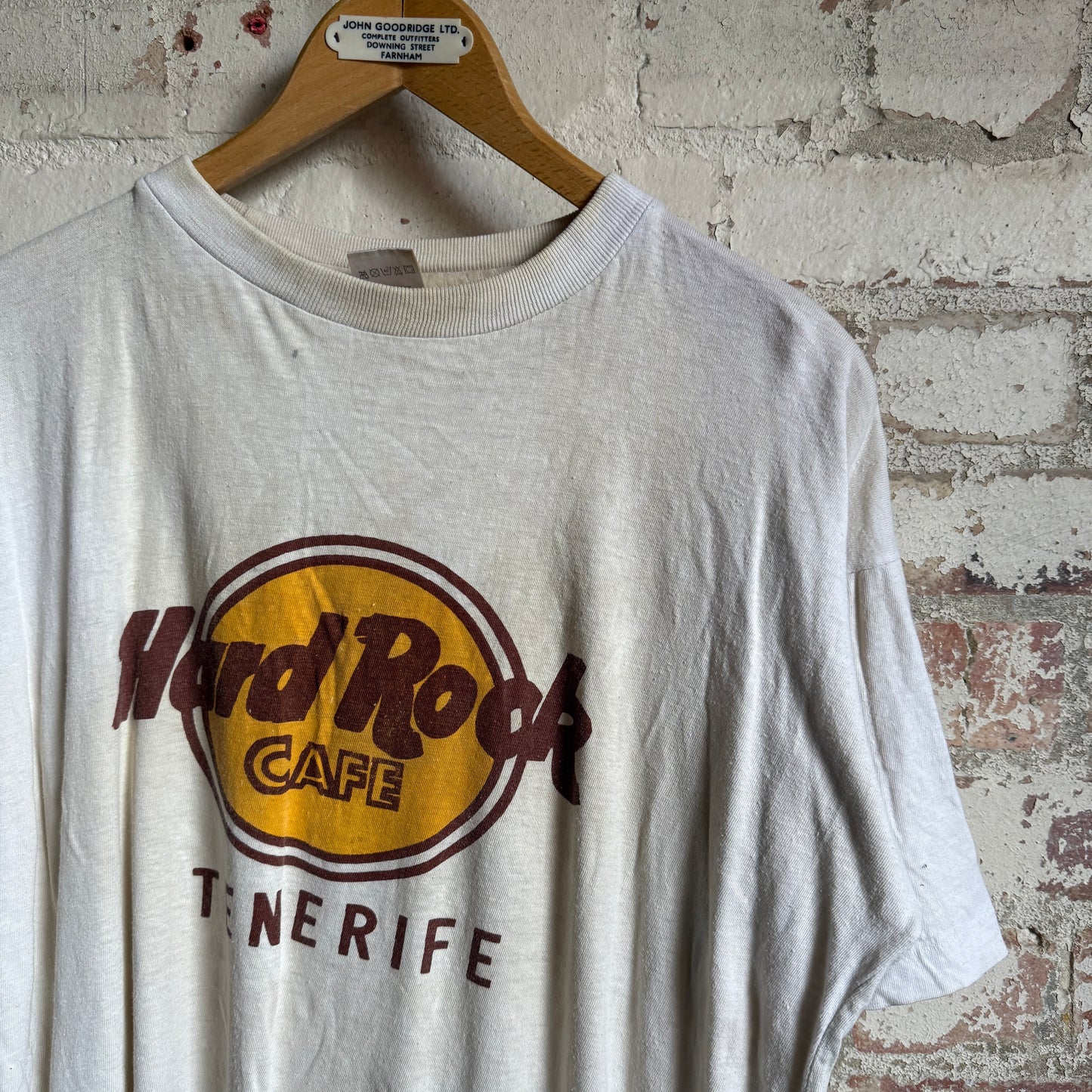 1990s White Distressed Hard Rock Tenerife Graphic T-Shirt 2