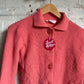 1960s Pink Knitted Cardigan Jumper