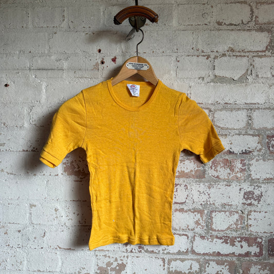 1970s Yellow Blank Cotton T-Shirt