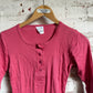 1970s Pink Button Long Sleeved Top