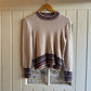 1940s Beige Knitted Cropped Jumper