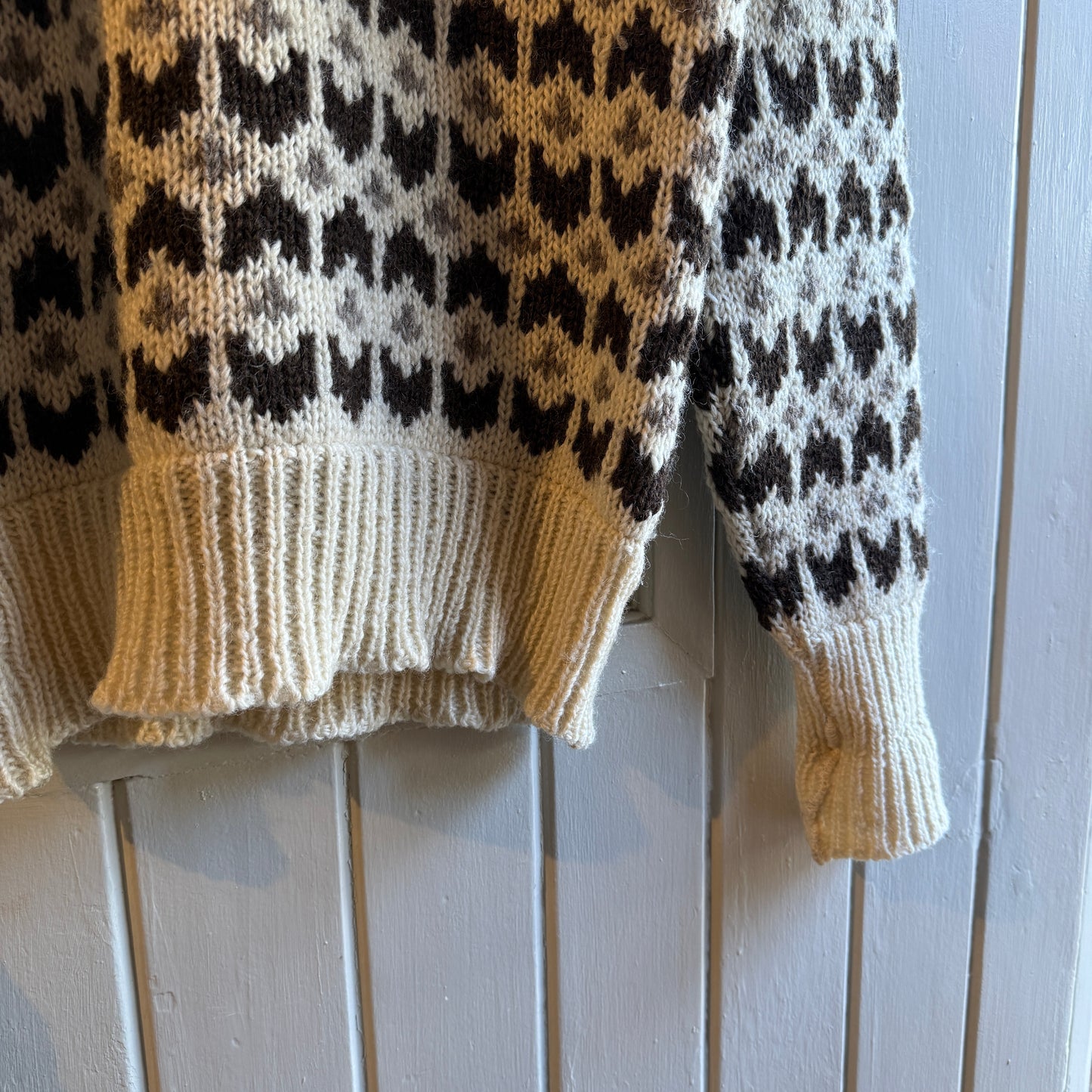 1960s Norwegian Wool Knitted Roll Neck Jumper