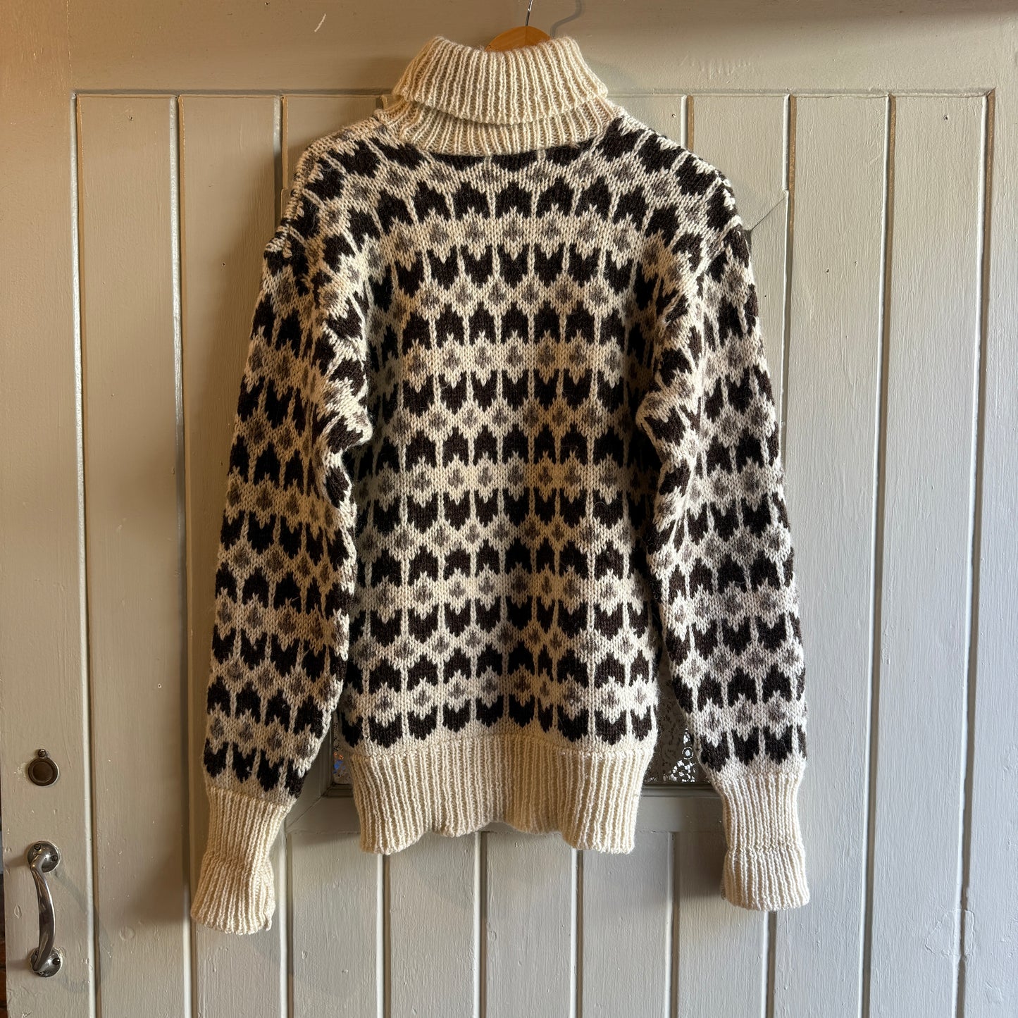 1960s Norwegian Wool Knitted Roll Neck Jumper