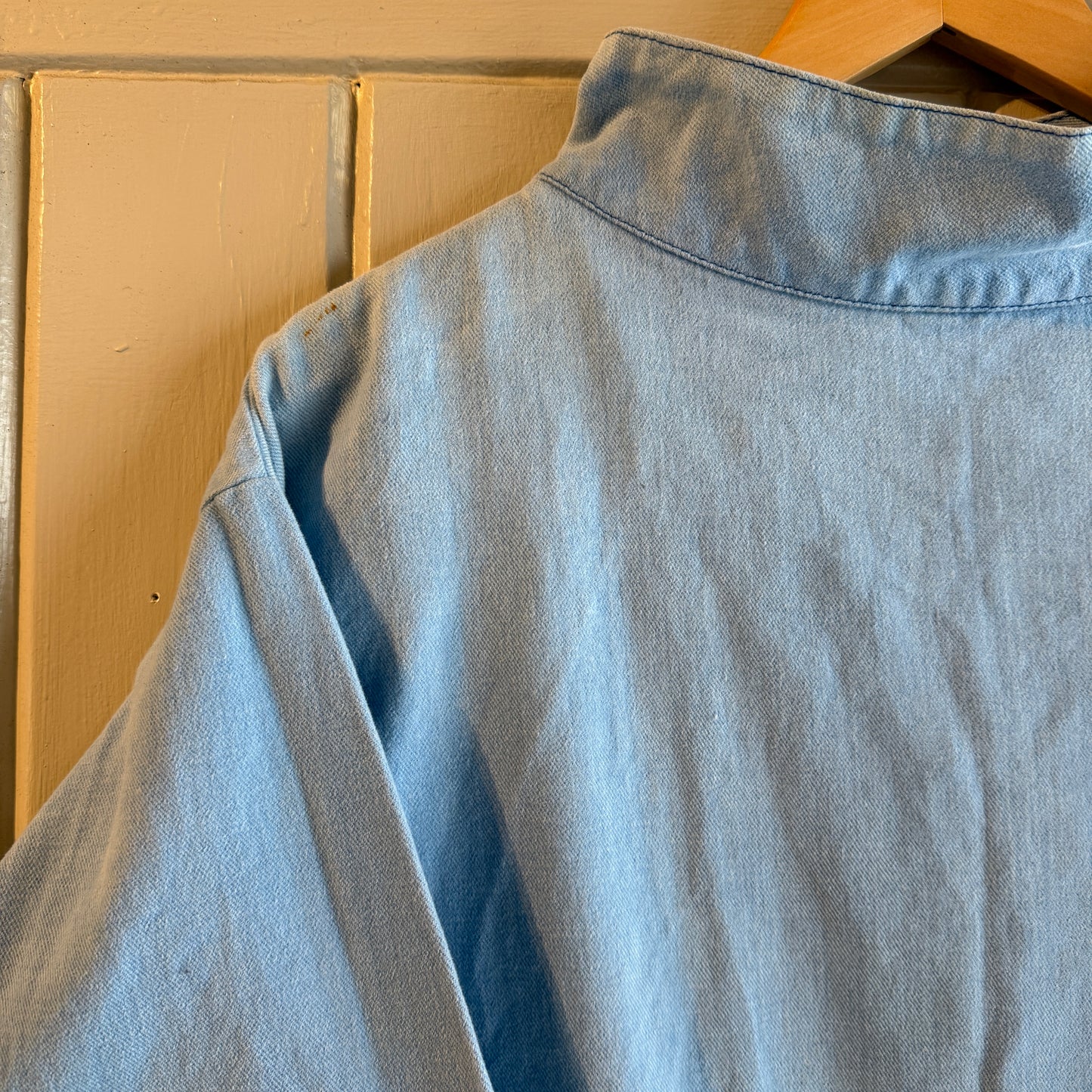 1960s Baby Blue British Workwear Smock Jacket