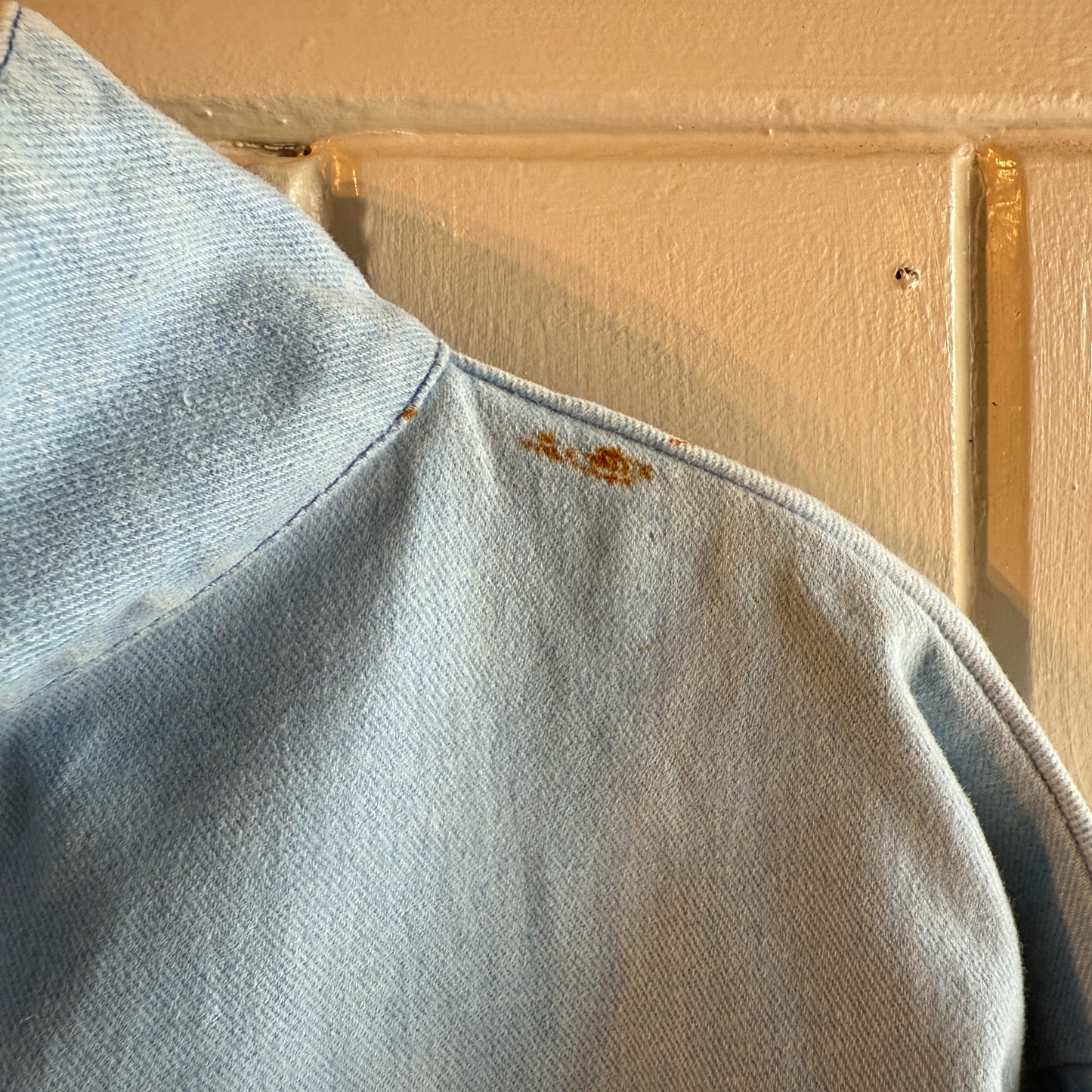 1960s Baby Blue British Workwear Smock Jacket